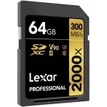 Karta pamięci Lexar Professional SDXC 64GB 2000X UHS-II (300 MB/s)