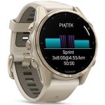 Smartwatch Garmin Fenix 8 43mm Sapphire Złoto-szary - Soft Gold-Fog Grey