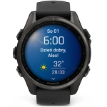 Smartwatch Garmin Fenix 8 43mm Sapphire Czarno-szary - Black-Pebble Grey