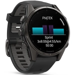 Smartwatch Garmin Fenix 8 43mm Sapphire Czarno-szary - Black-Pebble Grey