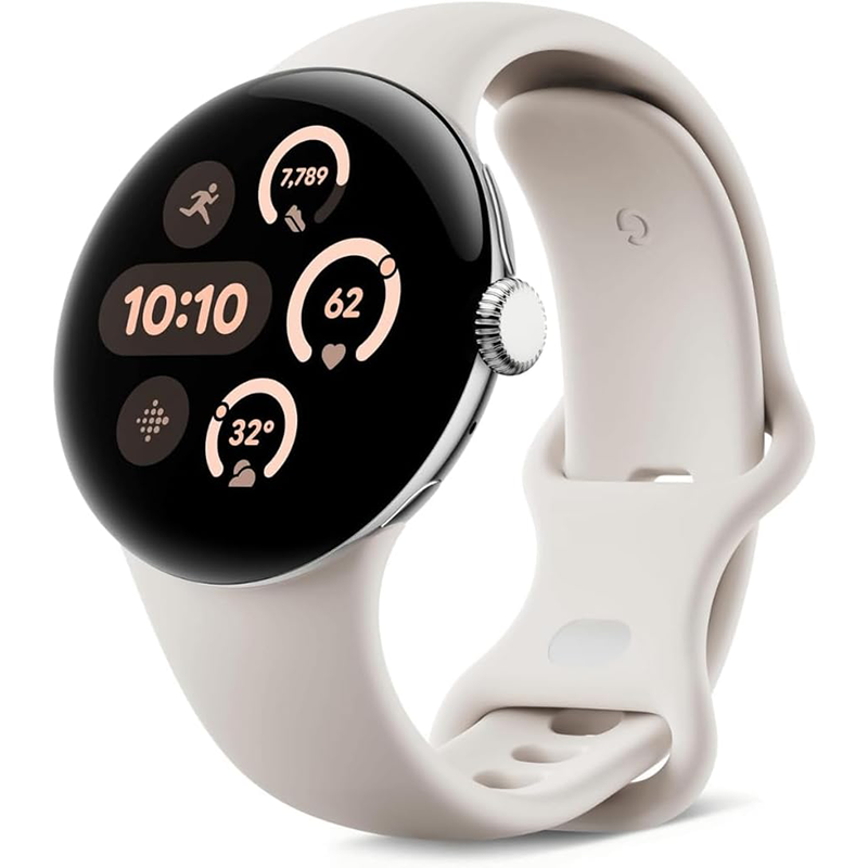 OUTLET Smartwatch Google Pixel Watch 3 41mm BT/Wi-Fi koperta Srebrna + pasek Porcelanowy - Porcelain