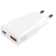 Ładowarka sieciowa 4smarts PDPlug Duos Slim 30 W USB-C + USB-A Biała - White