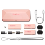 System mikrofonowy bezprzewodowy Godox MoveLink Mini LT Kit 2 Różowy - Pink