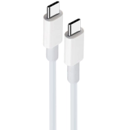 Kabel Economy E-Marker USB-C 100W 1m. Biały - White