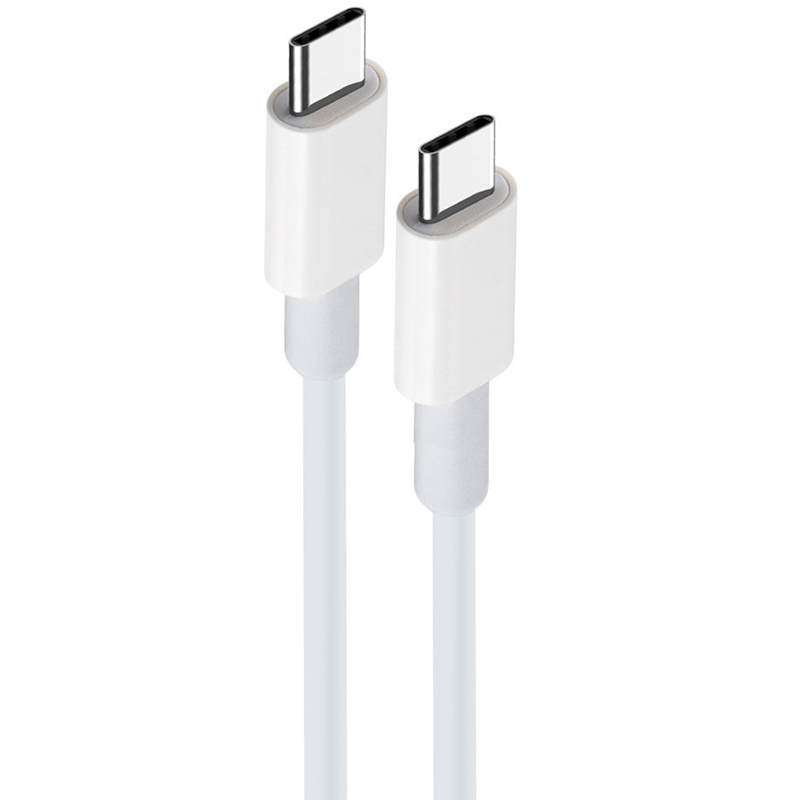 Kabel Economy E-Marker USB-C 100W 1m. Biały - White