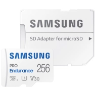 Karta pamięci Samsung microSDXC Pro Endurance 256 GB 100/40MBs U3 V30 + Adapter Biała - White