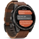 Smartwatch Garmin Fenix 8 Pro 47mm LTE Szaro-brązowy - Carbon Grey-Chestnut