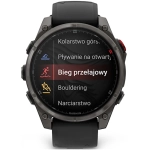 Smartwatch Garmin Fenix 8 Pro 47mm LTE Czarno-szary - Black-Pebble Grey
