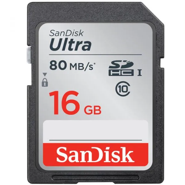 Karta pamięci SanDisk SD 16GB ULTRA 80MB/S C10