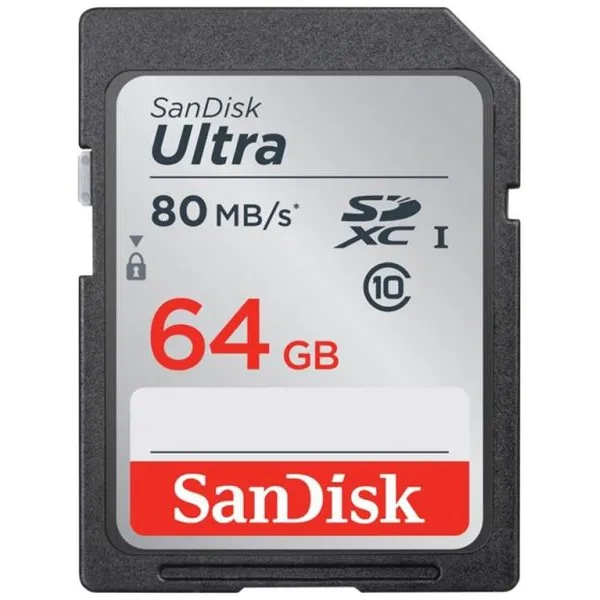 Karta pamięci SanDisk Ultra SDXC 64 GB C10 UHS-I (80 MB/s)
