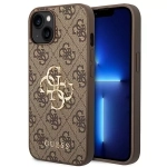 Etiu Guess 4G Big Metal Logo do iPhone 15 Brązowy