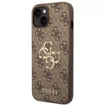 Etiu Guess 4G Big Metal Logo do iPhone 15 Brązowy