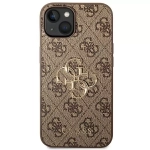 Etiu Guess 4G Big Metal Logo do iPhone 15 Brązowy