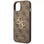 Etiu Guess 4G Big Metal Logo do iPhone 15 Brązowy