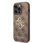 Etiu Guess 4G Big Metal Logo do iPhone 15 Pro Max Brązowy