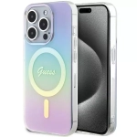 Etui Guess Hardcase IML Iridescent MagSafe iPhone 15 Pro Fioletowy