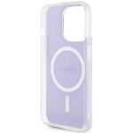Etui Guess Hardcase IML Iridescent MagSafe iPhone 15 Pro Fioletowy