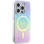 Etui Guess Hardcase IML Iridescent MagSafe iPhone 15 Pro Fioletowy