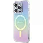 Etui Guess Hardcase IML Iridescent MagSafe iPhone 15 Pro Fioletowy