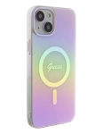 Etui Guess Hardcase IML Iridescent MagSafe iPhone 15 Różowy