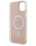 Etui Guess Hardcase IML Iridescent MagSafe iPhone 15 Różowy