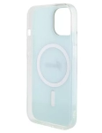 Etui Guess Hardcase IML Iridescent MagSafe iPhone 15 Turkusowy