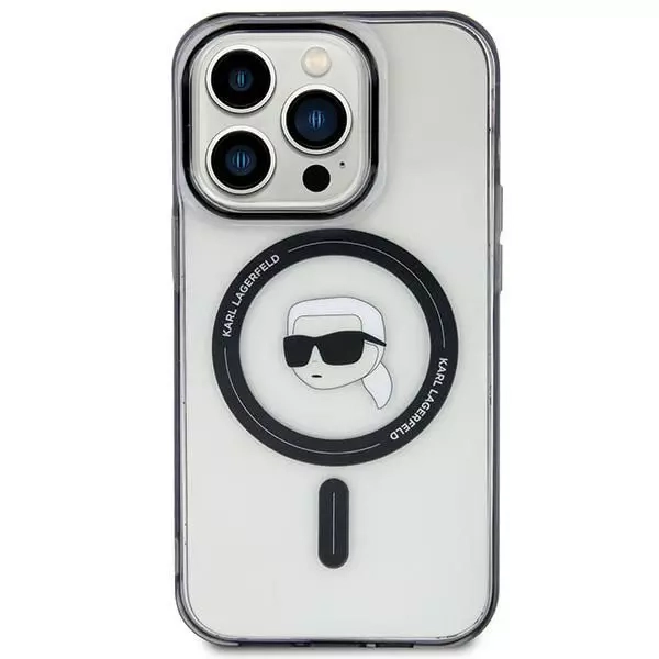 Etui Karl Lagerfeld IML MagSafe do iPhone 15 Przezroczyste