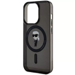 Etui Karl Lagerfeld IML Ikonik MagSafe do iPhone 15 Pro Max Czarny