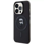 Etui Karl Lagerfeld IML Ikonik MagSafe do iPhone 15 Pro Max Czarny