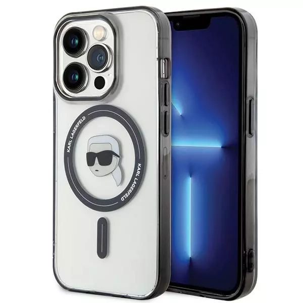 Etui Karl Lagerfeld IML Ikonik MagSafe do iPhone 15 Pro Max Przezroczysty