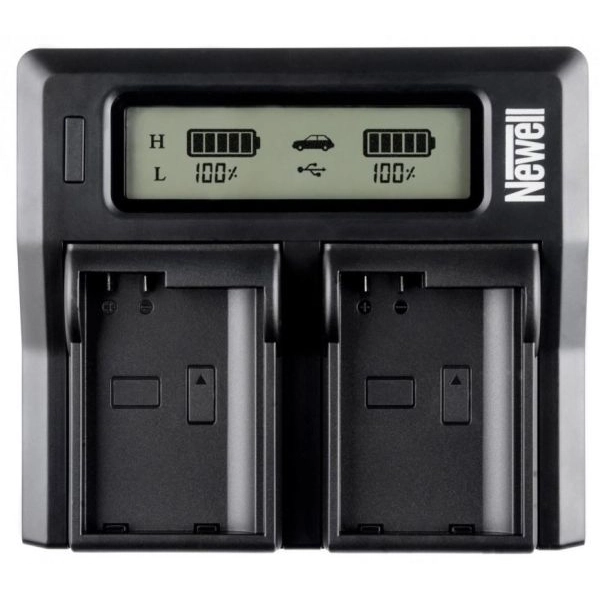 Ładowarka dwukanałowa Newell DC-LCD do akumulatorów LP-E6