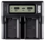 Ładowarka dwukanałowa Newell DC-LCD do akumulatorów serii NP-F NP-FM 1