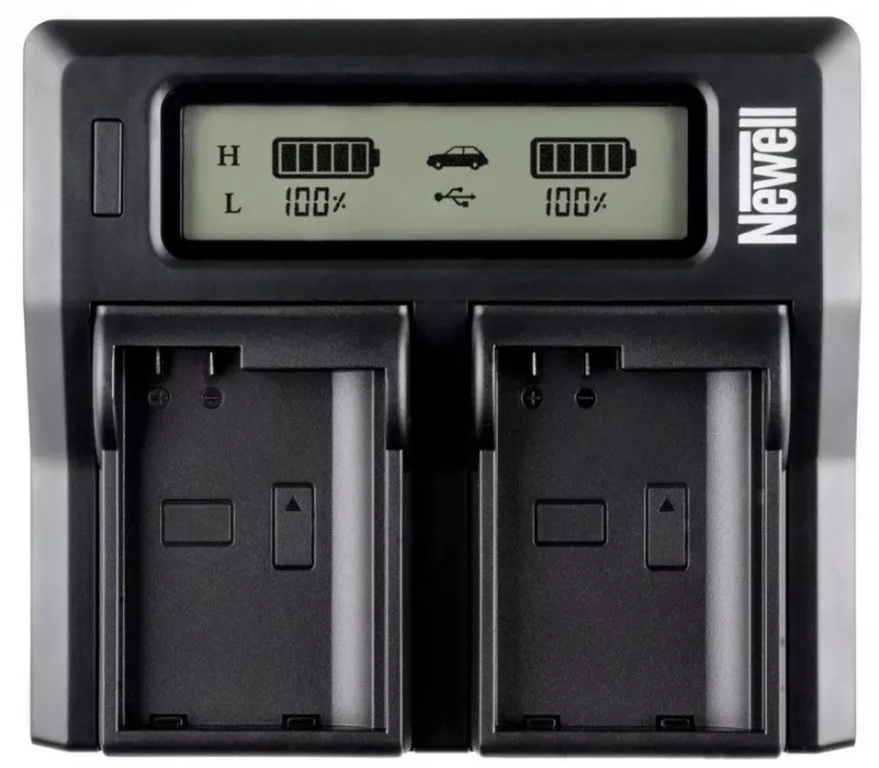 Ładowarka dwukanałowa Newell DC-LCD do akumulatorów serii NP-FW 1