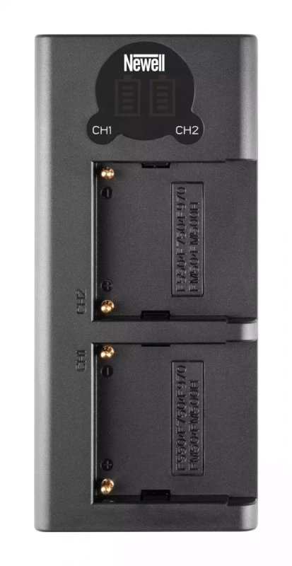 Ładowarka dwukanałowa Newell DL-USB-C do akumulatorów NP-F550 770 970