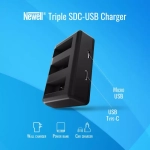 Ładowarka trójkanałowa Newell SDC-USB do akumulatorów AHDBT-901 4