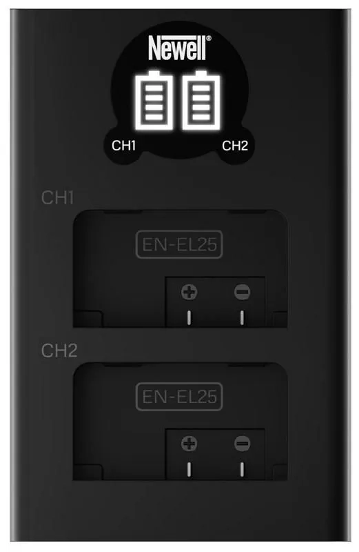 Ładowarka dwukanałowa Newell DL-USB-C do akumulatorów EN-EL25