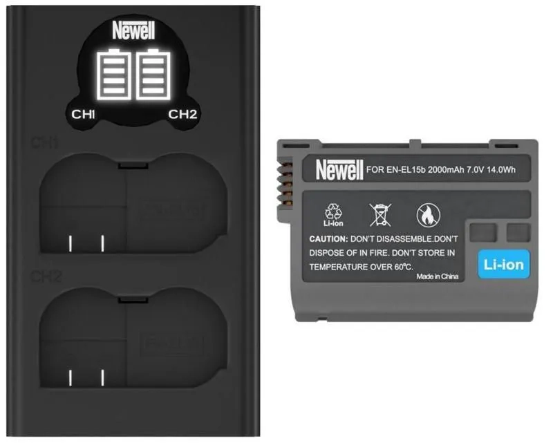 Zestaw ładowarka dwukanałowa Newell DL-USB-C i akumulator EN-EL15b