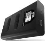 Zestaw ładowarka dwukanałowa Newell DL-USB-C i dwa akumulatory NP-BX1