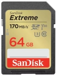 Karta pamięci SanDisk Extreme SDXC 64 GB C10 V30 UHS-I U3 (170 Mb/s)