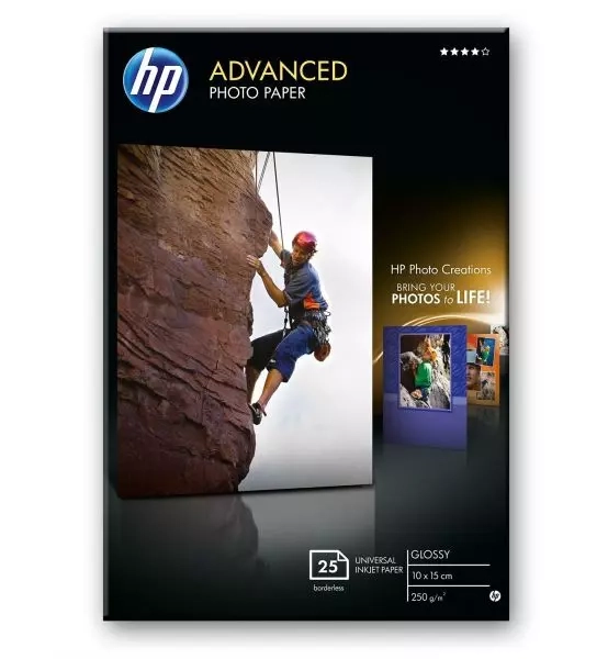 Papier fotograficzny HP Advanced błyszczący 25 arkuszy 10 x 15 cm (Q8691A)