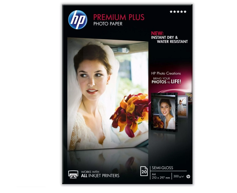 Papier fotograficzny półbłyszczący HP Premium Plus 20 arkuszy A4