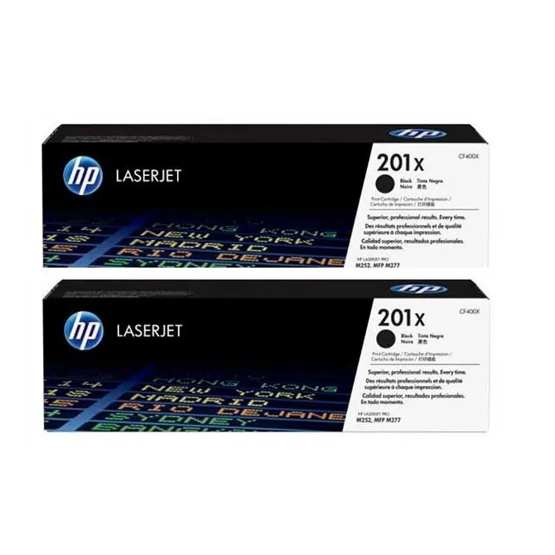 Toner HP 201X - zestaw 2 oryginalnych czarnych wkładów z tonerem XL (CF400XD)