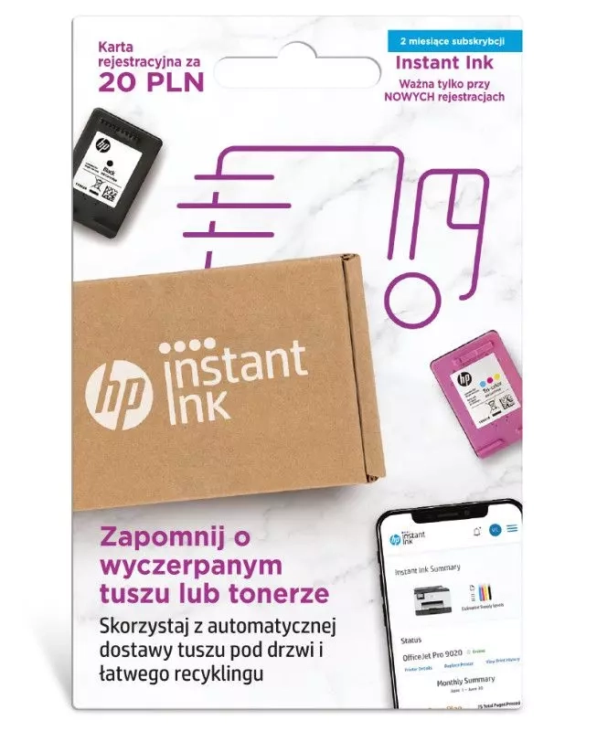 Karta Prepaid HP Instant Ink (2 miesiące)
