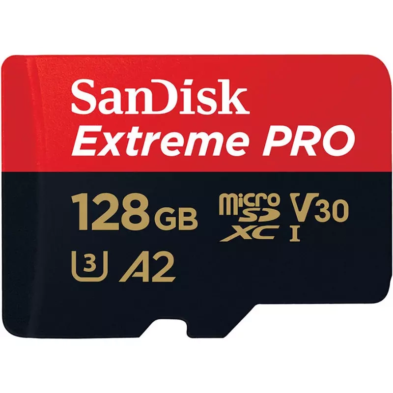 Karta pamięci SanDisk Extreme Pro microSDXC 128GB 200/90 MB/s A2 C10 V30 UHS-I U3 1