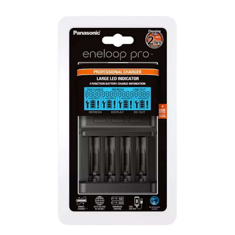 Ładowarka Panasonic Eneloop BQ-CC65E z LCD 1