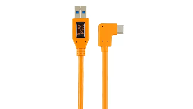 Tether Tools Przewód TetherPro prawoskrętny "Pigtail" USB 3.0 / USB-C 50 cm pomarańczowy