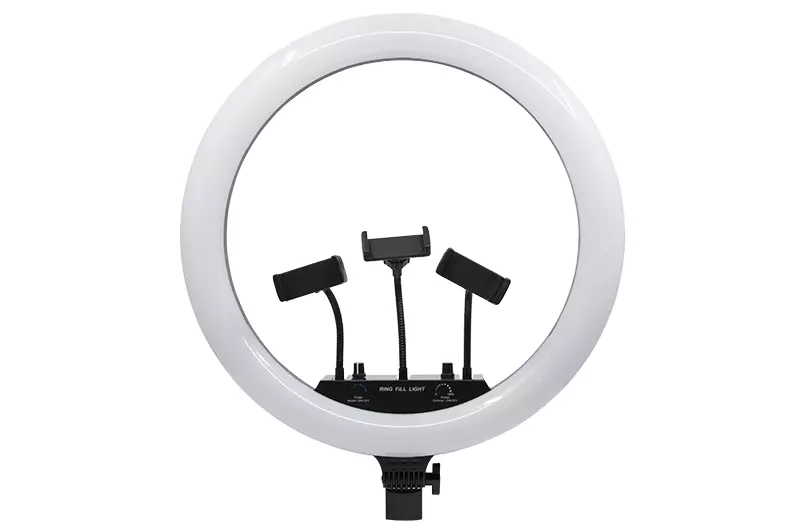 Lampa pierścieniowa LED RGB 18 " 4Mobee + statyw