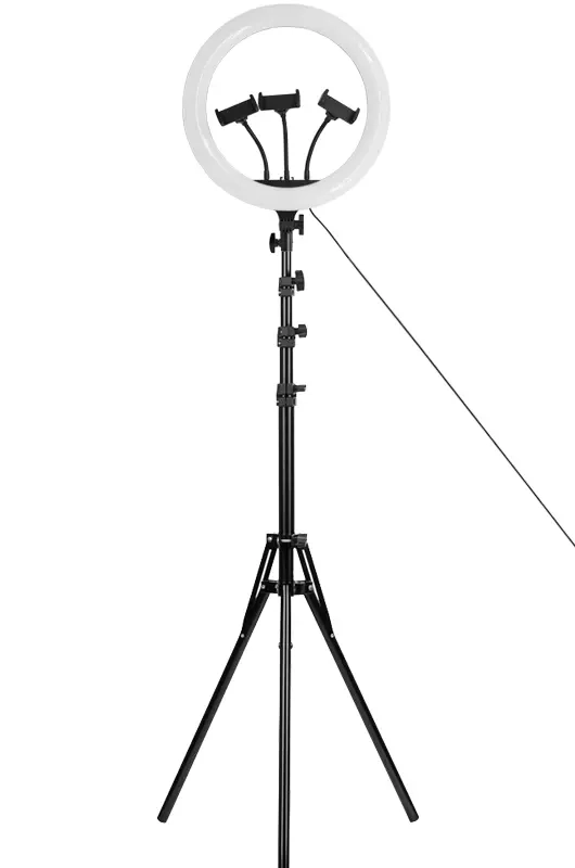 Lampa pierścieniowa LED RGB 14" 4Mobee + statyw