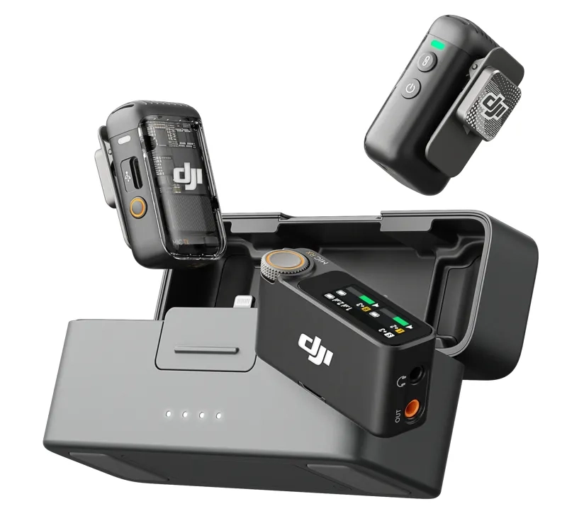 Bezprzewodowy system transmisji audio DJI Mic 2 (2 TX + 1 RX + etui ładujące)