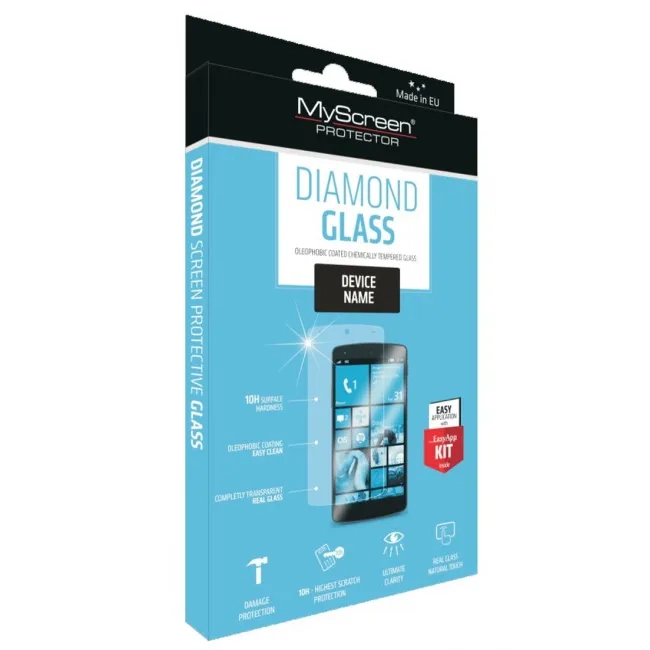 Szkło hartowane MyScreen Diamond Glass z czarną ramką do iPhone 15 Pro